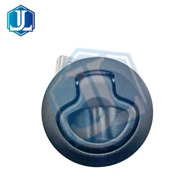 Yacht Plastic Black Round Pull Ring Slam Latch Deck Lock