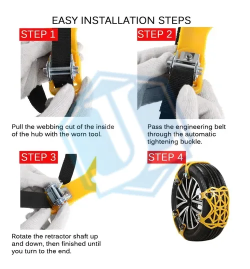 TPU tire snow chains — Double Lion · simple installation (Item No. 163) — Chain image 3 of 4