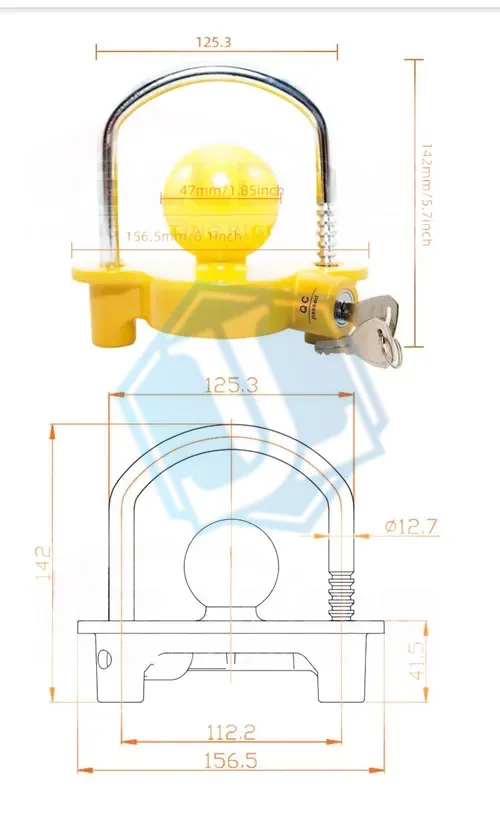 Trailer Coupler Lock (Item No. 251) — Auto Accessory image 2 of 4