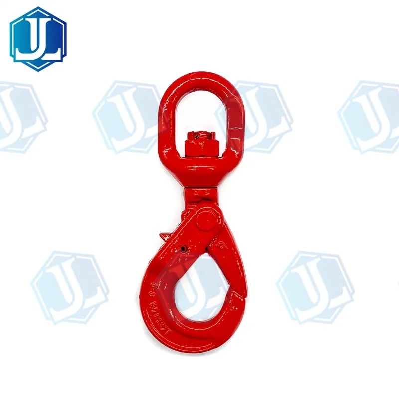 Grade 80 G80 Hook — Improved Swivel Self Locking Hook (Item No. 172) — Rigging hardware manufactured by Zhejiang Jingli, China