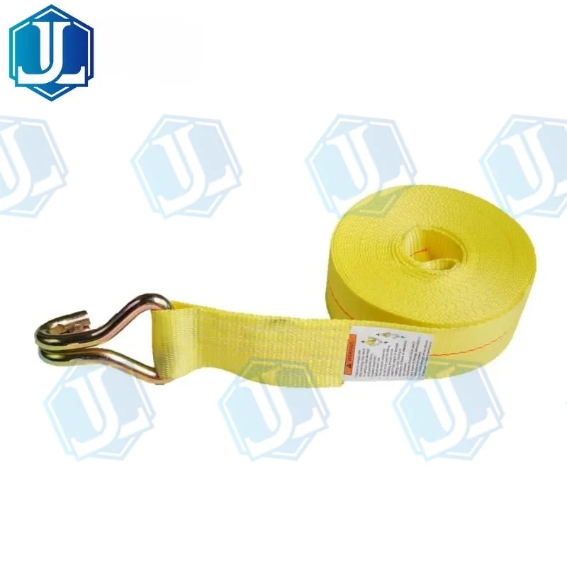 2inch double J hook winch strap (Item No. 68) — Ratchet Tie Down manufactured by Zhejiang Jingli, China