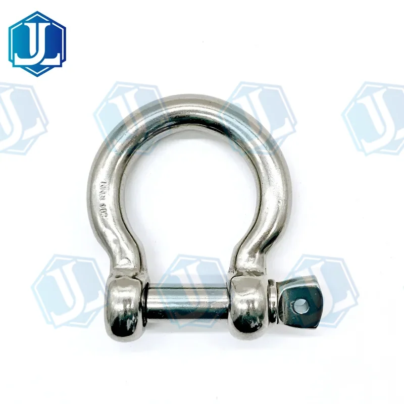 304 / 316 Stainless Steel Shackle — Bow Shackle (Item No. 255) — Rigging hardware manufactured by Zhejiang Jingli, China