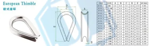 304 / 316 Stainless Steel Thimble (Item No. 243) — Rigging hardware image 2 of 4