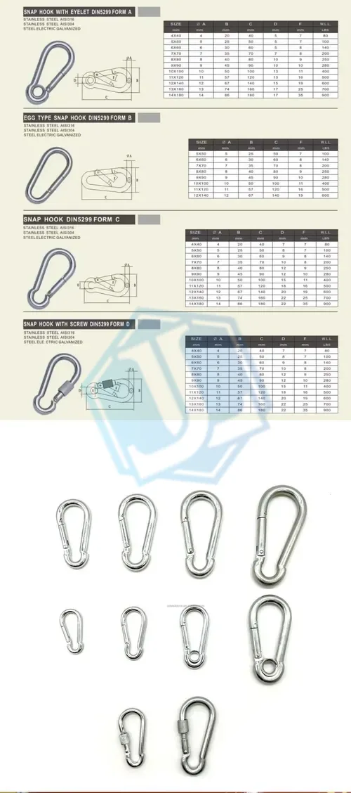 DIN5299 Snap Hook (Item No. 173) — Chain image 2 of 4