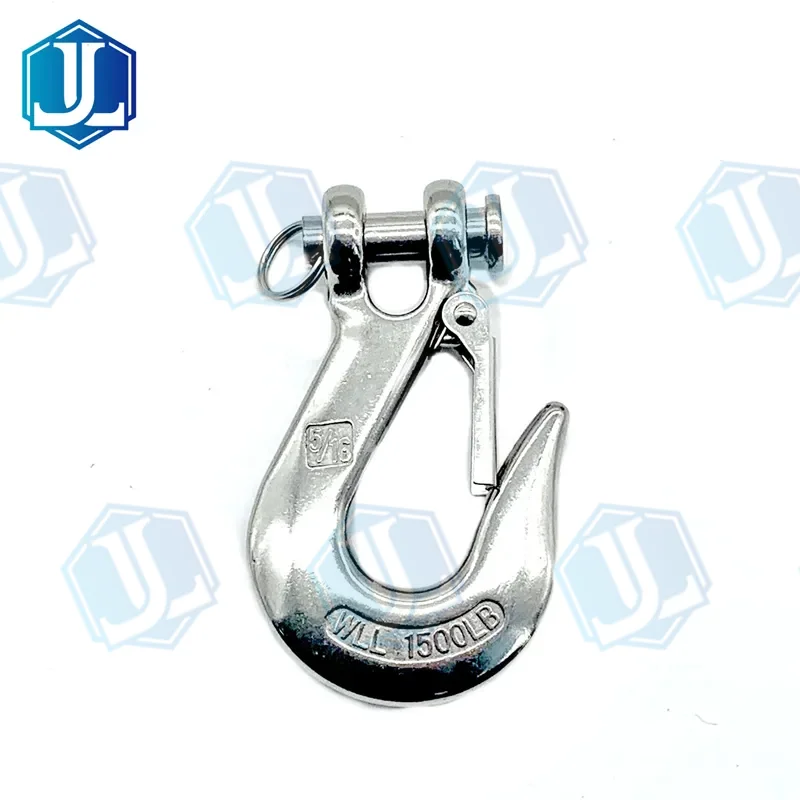 304 Stainless Steel Hook — Clevis Crane Lifting Hook (Item No. 283) — Rigging hardware manufactured by Zhejiang Jingli, China