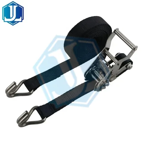1.5″ 35MM 1.5T Stainless Steel Ratchet Tie Down Strap with Double J hook (Item No. 27) — Ratchet Tie Down image 1 of 4